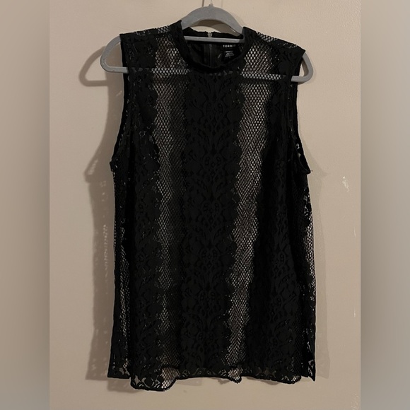 torrid Tops - Torrid Fishnet and Lace Tank